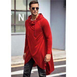 🖤 Trendy Irregular Hem Hooded Poncho Cloak – Coofandy Unisex Hoodie